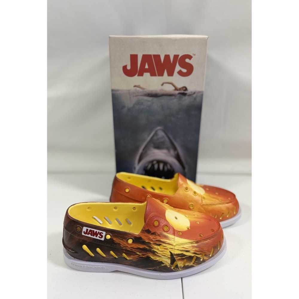 Sperry Jaws Authentic Orange Sunset Ocean Float JAWS Boat Shoes Womens 5 W/ Box